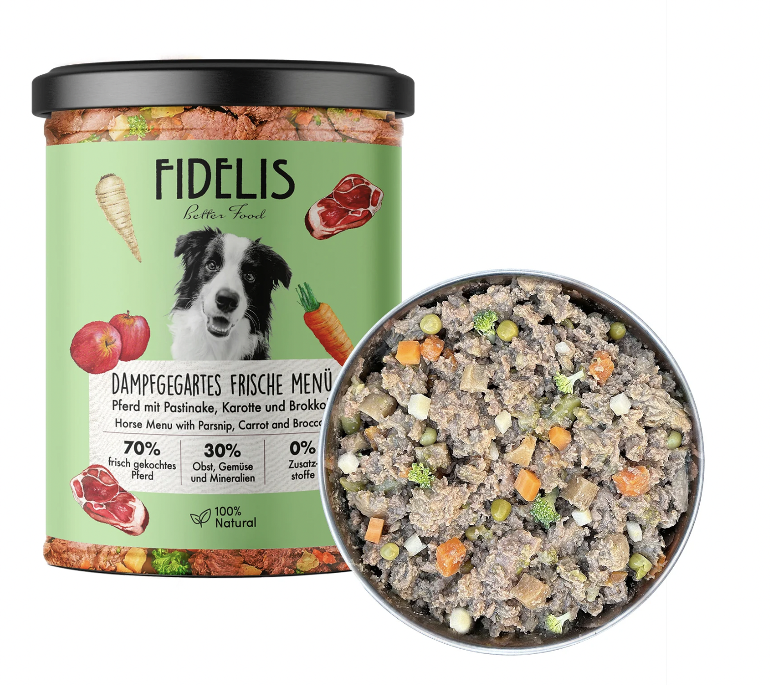 !!!Fidelis menu - kůň s batáty, mrkví a borůvkami ve skle 400 g