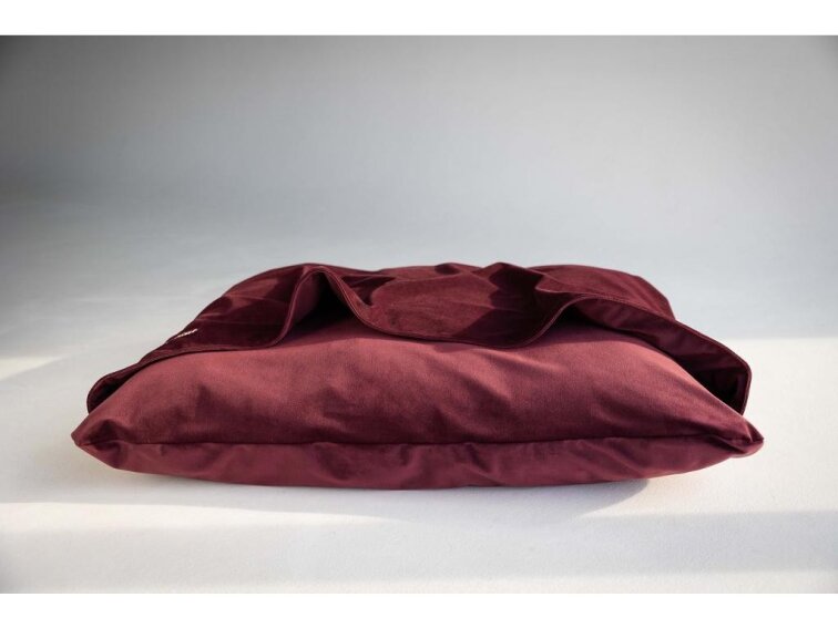 Pelíšek pro psy Lebeddie Jeskyně bez ovčí vlny bordó