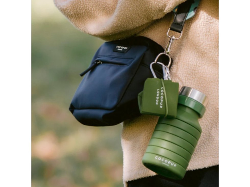 Skládací cestovní láhev na vodu Cocopup Khaki