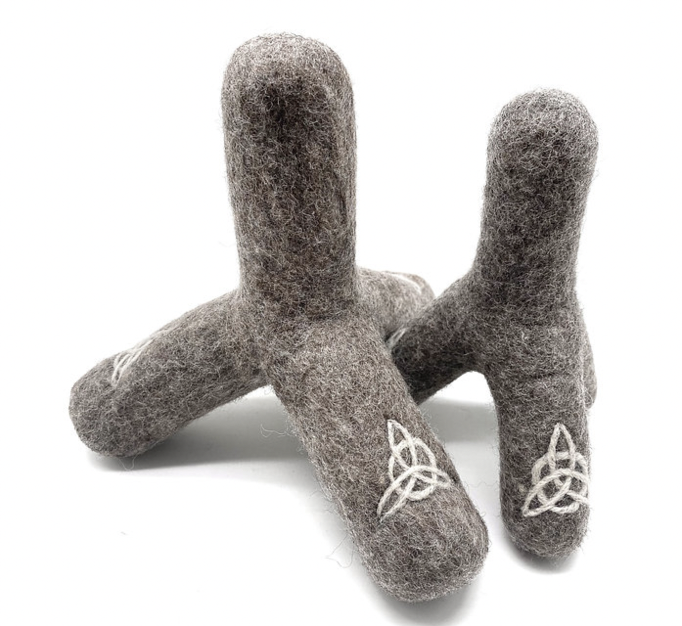 !!!Přetahovací hračka pro psy, Triquetra ručně vyráběná ze 100% vlny