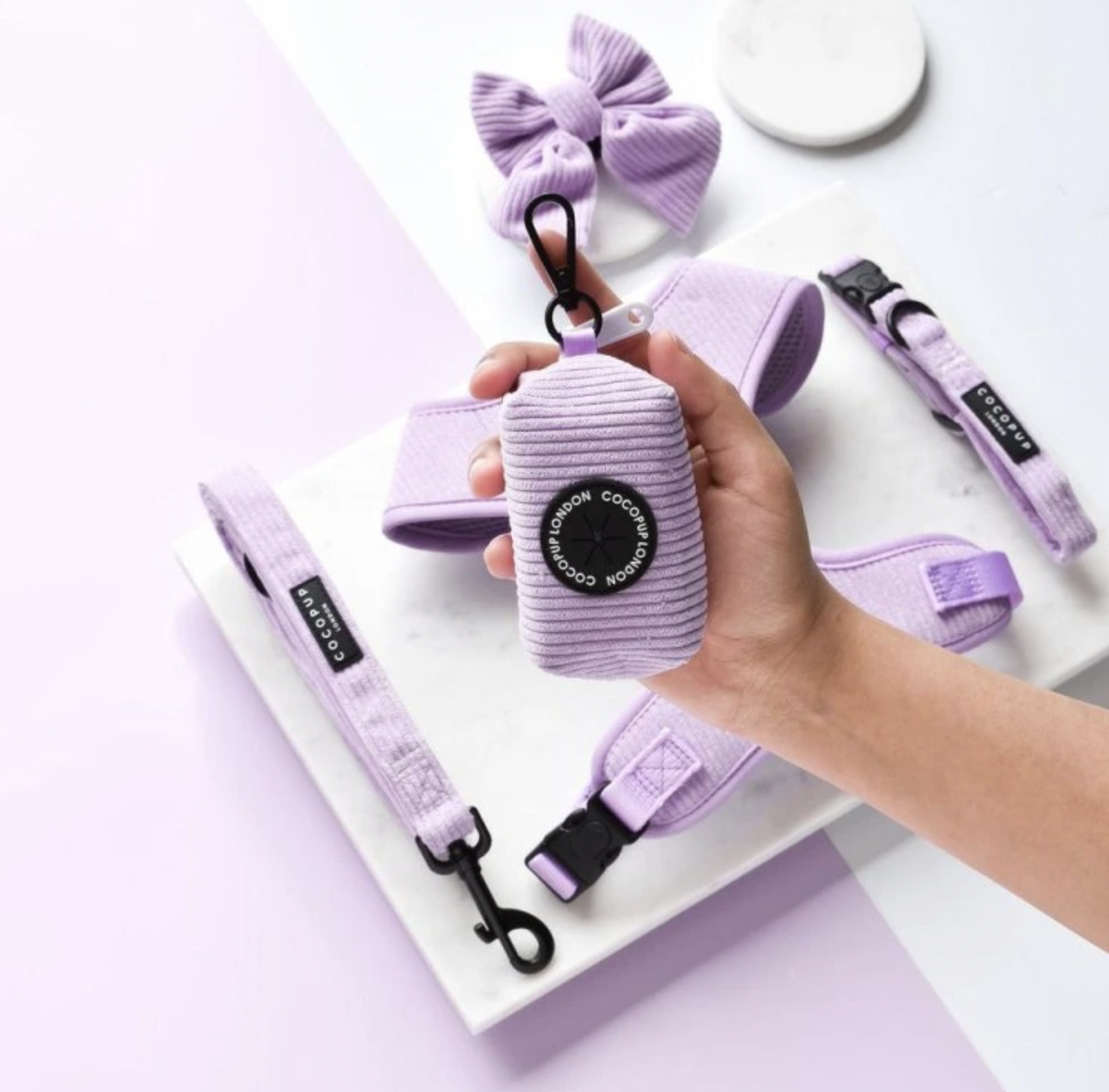 Pouzdro na sáčky CocoPup Lila Cord