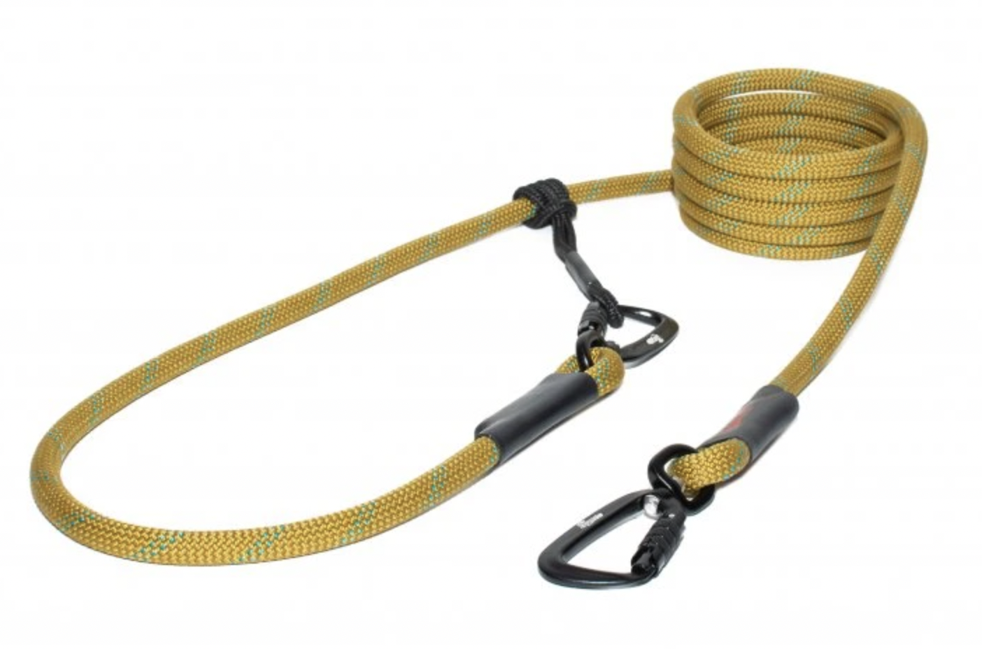 LANOVÉ VODÍTKO EASY LONG - TWIST | VELKÝ PES Zlaté s tyrkysovou linkou