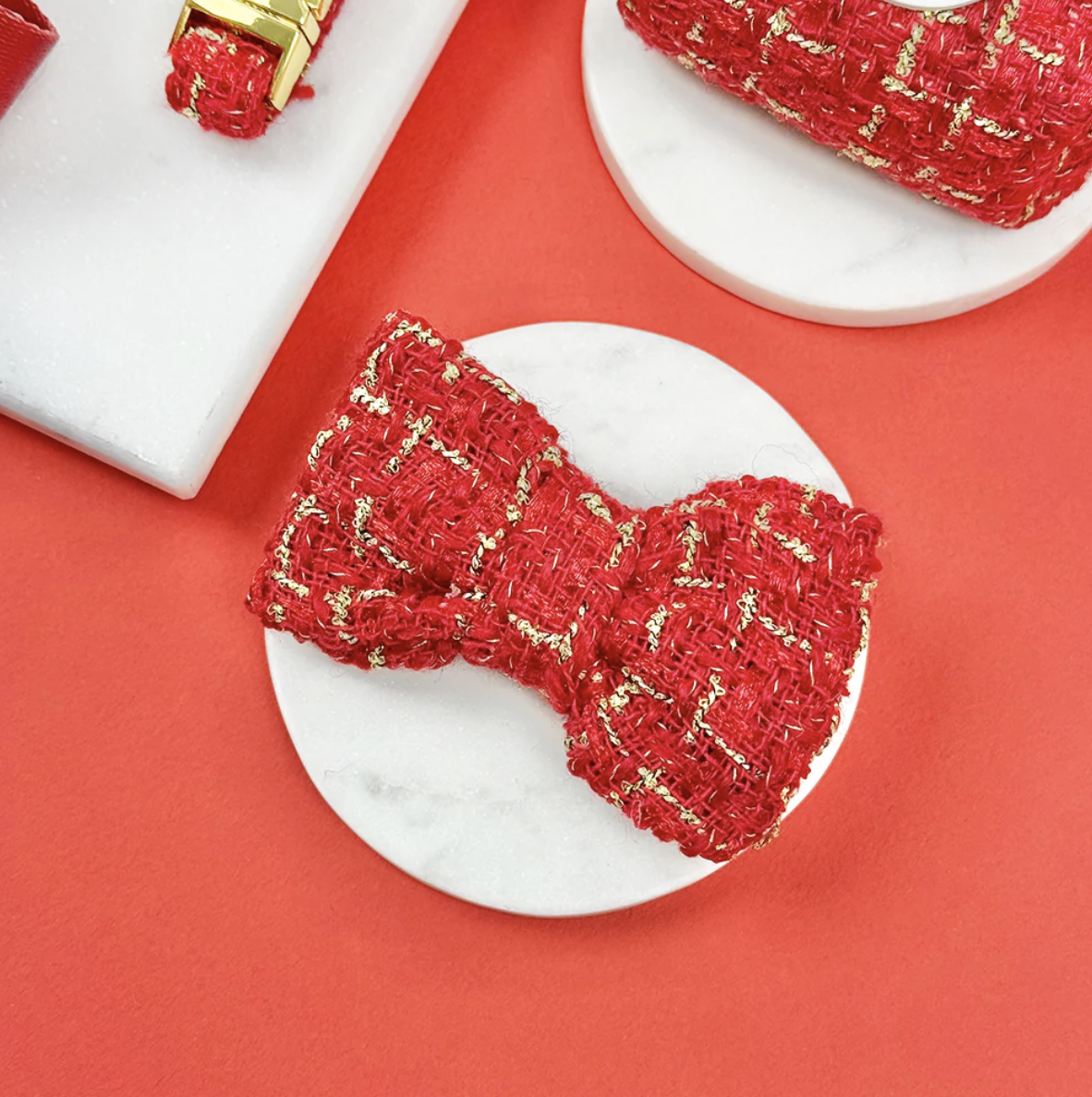 !!!Motýlek Cocopup Tweed Red