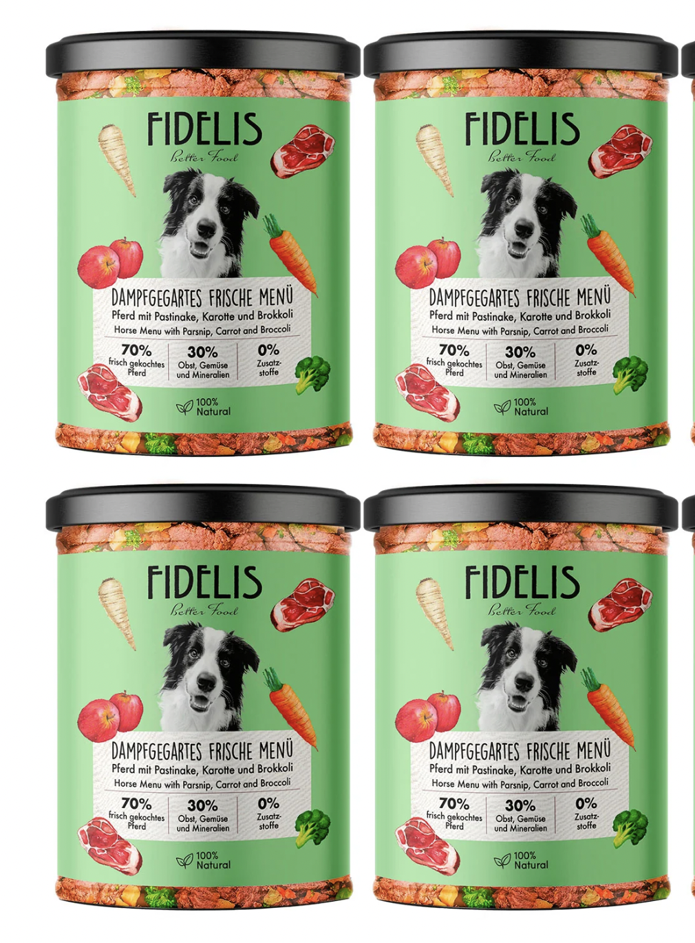 !!!Fidelis menu - kůň s batáty, mrkví a borůvkami ve skle 400 g