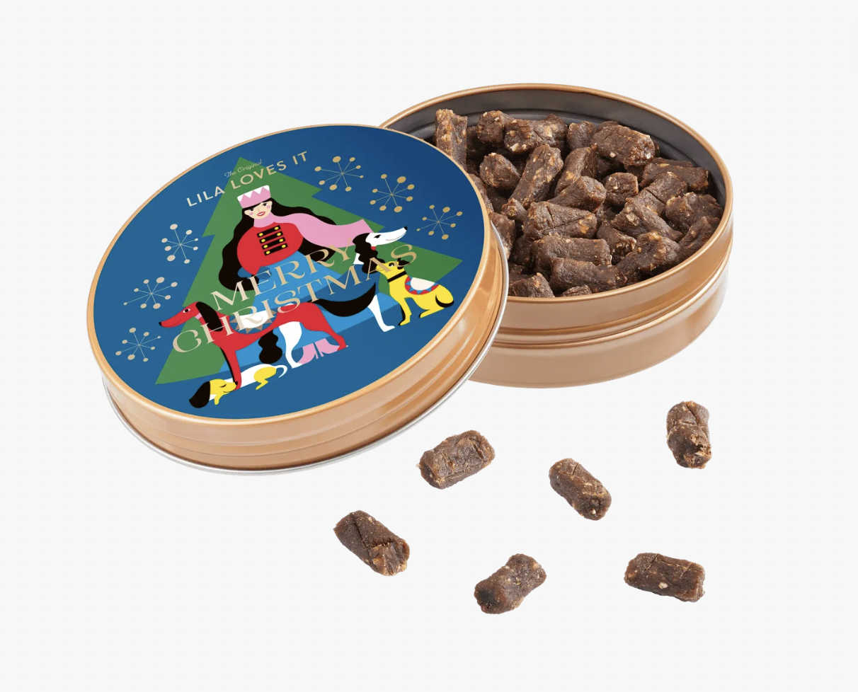 LILA LOVES IT Pamlsky VÁNOČNÍ v elegantní dóze - zvěřina 60 g