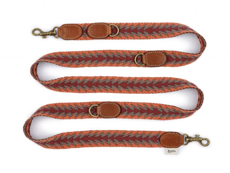 Vodítko Buddys Peruvian Arrow oranžové nastavitelné