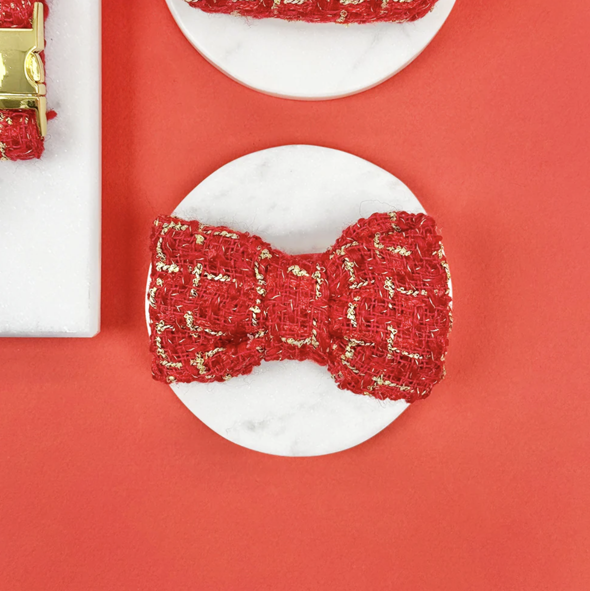 !!!Motýlek Cocopup Tweed Red