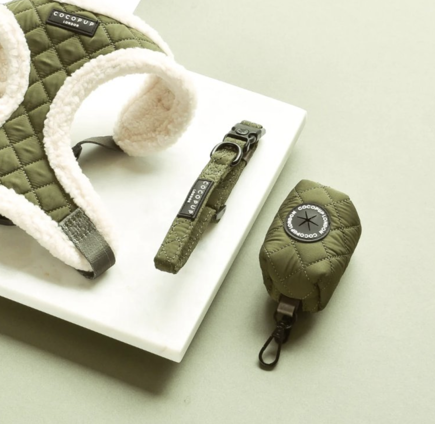 Pouzdro na sáčky CocoPup Khaki Quiled