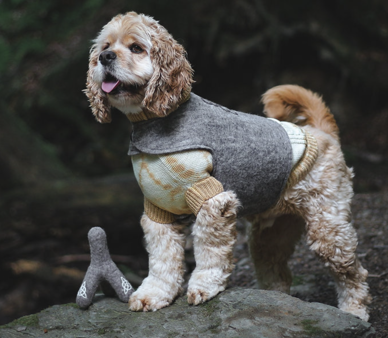 !!!Přetahovací hračka pro psy, Triquetra ručně vyráběná ze 100% vlny