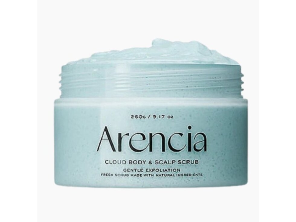 ARENCIA - FRESH CLOUD SCRUB WHITE French MINT & LILY - Jemný tělový a vlasový peeling 260 g