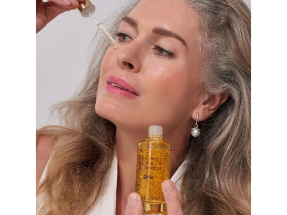 TERRAZEN - RETINOL REPAIR GOLD AMPOULE 24K - Pleťové sérum s retinolem a 24k zlatem 50 ml