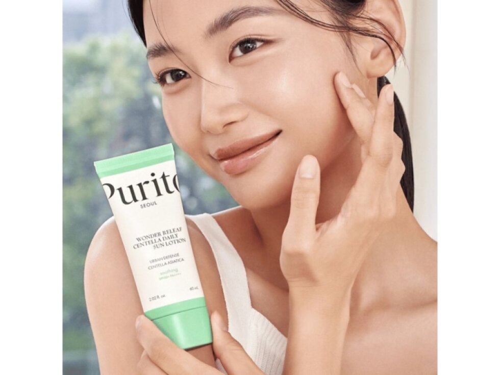 PURITO SEOUL - WONDER RELEAF CENTELLA DAILY SUN LOTION SPF50+ PA++++ - Denní zklidňující opalovací krém s Centellou pro citlivou pleť bez parfemace 60 ml