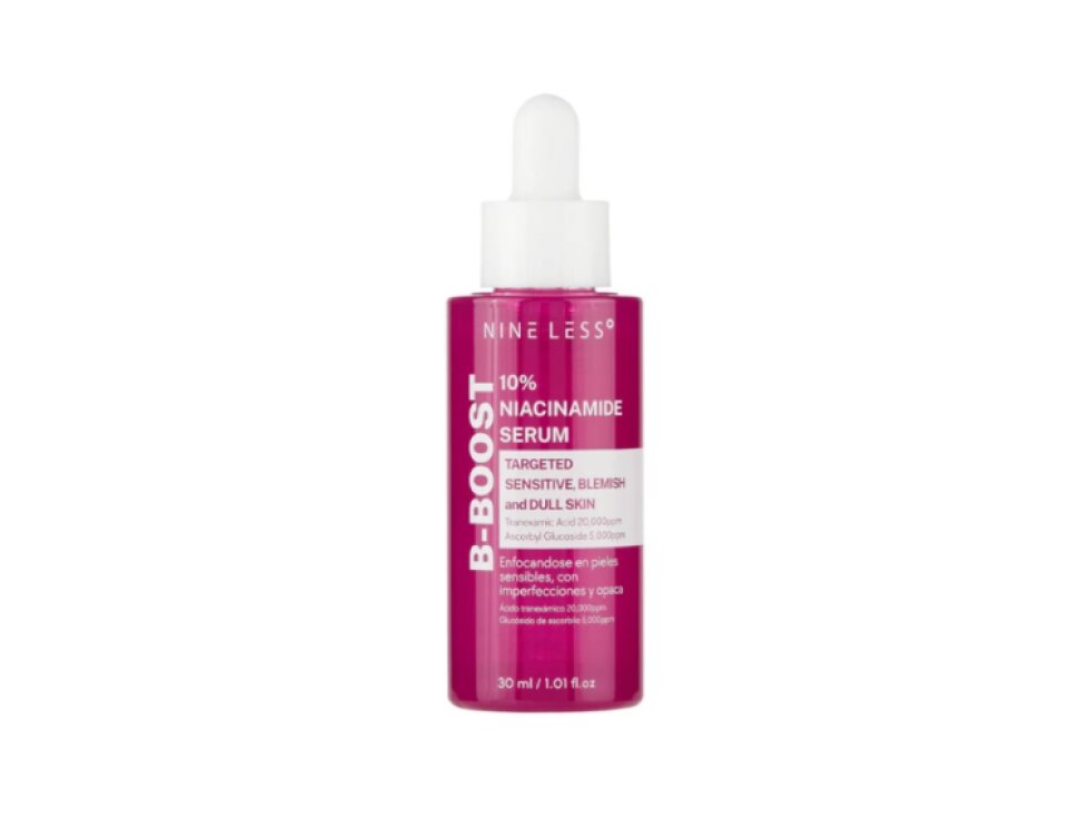 NINE LESS - B-BOOST 10% NIACINAMIDE SERUM - Rozjasňující a sjednocující sérum s 10 % niacinamidu 30 ml