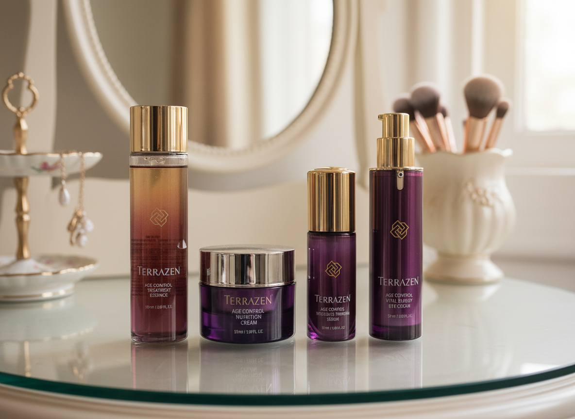 TERRAZEN - AGE CONTROL SET - Kompletní luxusní péče pro zralou a unavenou pleť 4 produkty