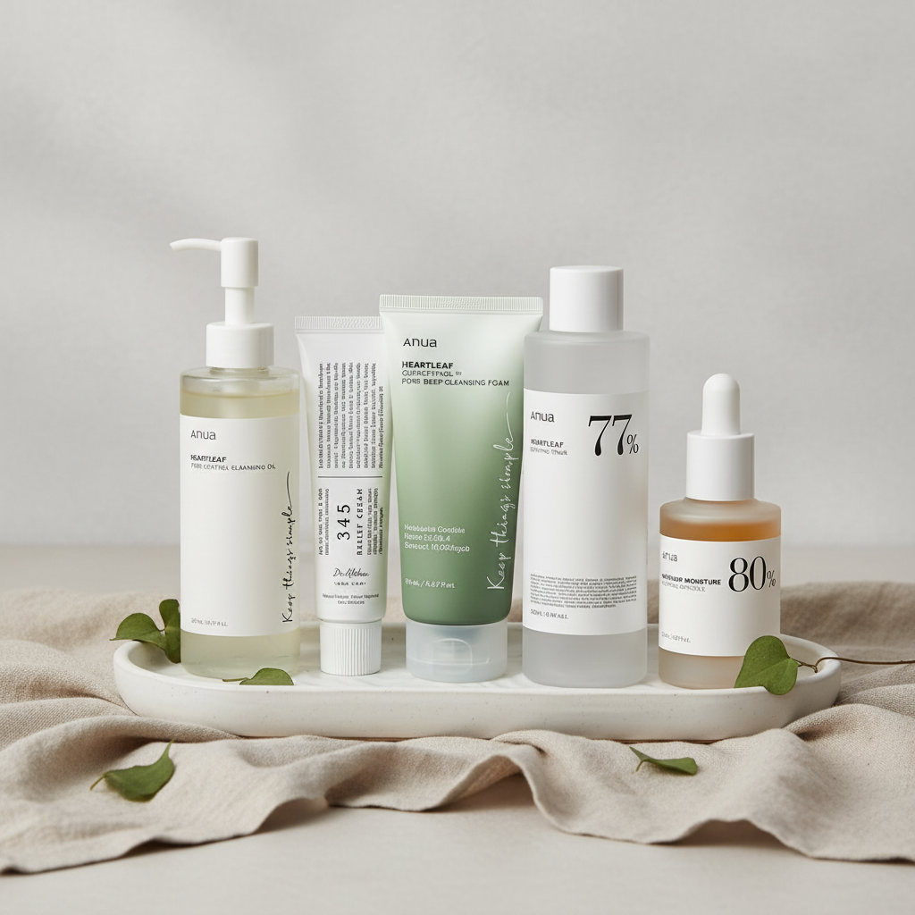 Anua - Sada péče pro aknózní, citlivou a mastnou pleť - Kompletní péče o aknózní, citlivou a mastnou pleť 5 produktů