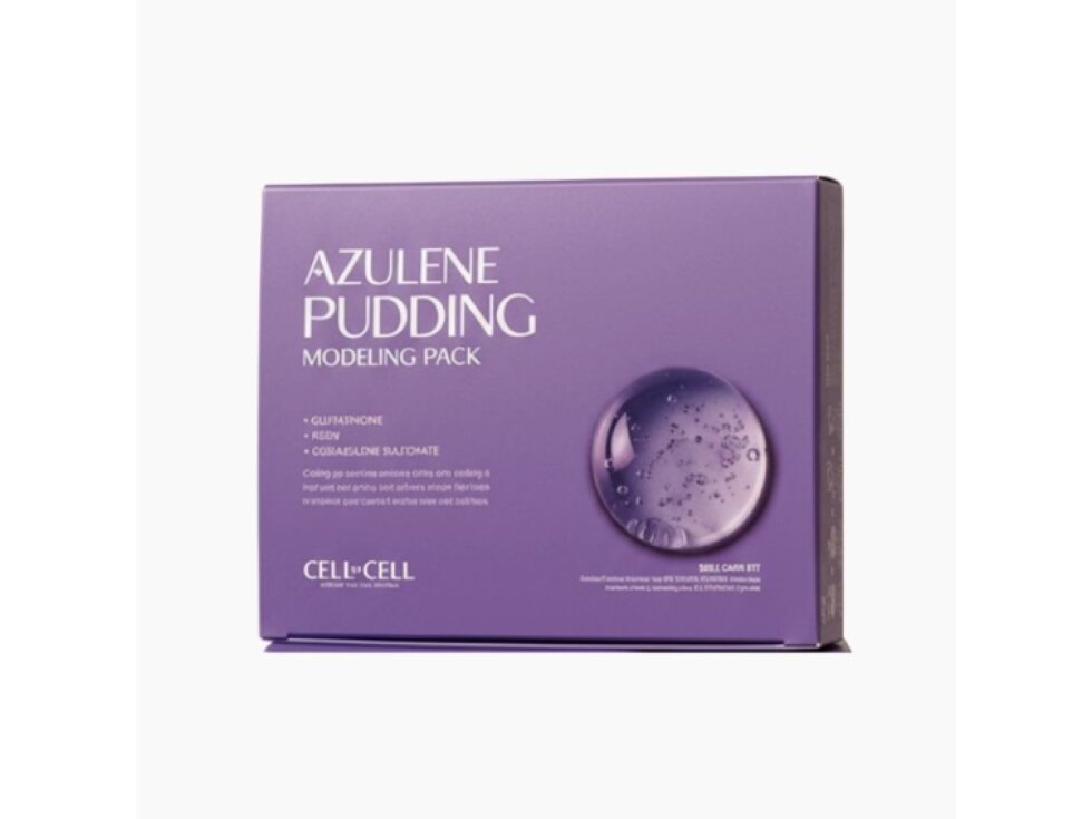 CELL BY CELL - AZULENE PUDDING MODELING MASK - SOS zklidňující pudding maska s azulénem, PDRN a glutathionem 5 masek