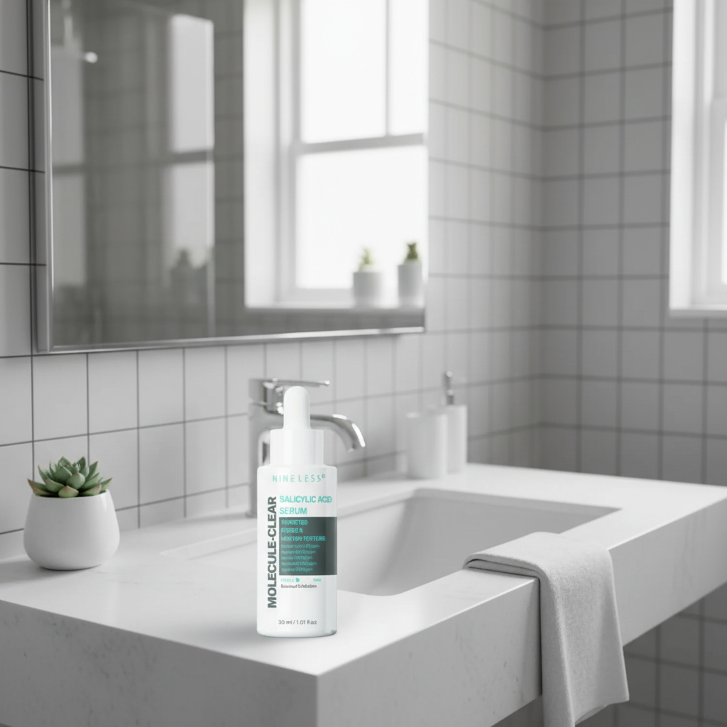 NINE LESS - MOLECULE CLEAR SALICYLIC ACID SERUM - Čisticí sérum s kyselinou salicylovou pro ucpané póry, akné a nerovnou texturu pleti 30 ml