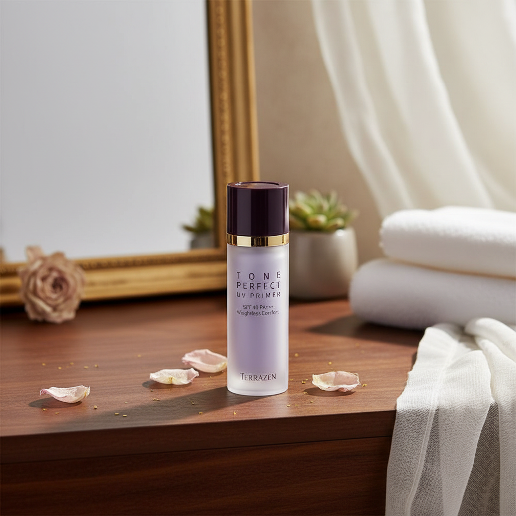 TERRAZEN - MAKE-UP TONE PERFECT PRIMER SPF40 PA+++ - Korekční CC krém & make-up primer s fialovým odstínem a minerálním SPF 30 ml