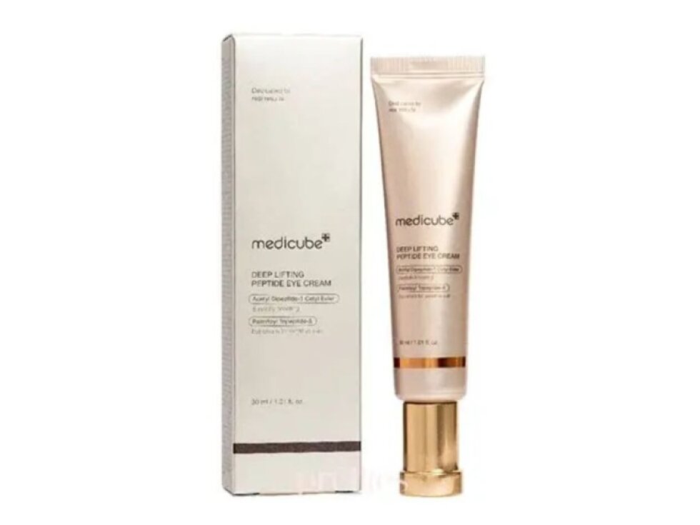 MEDICUBE - DEEP LIFTING PEPTIDE EYECREAM - Oční krém s peptidovým komplexem proti vráskám a kruhům pod očima 30 ml