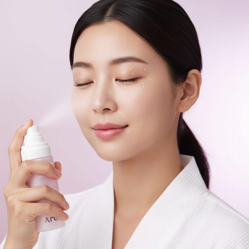 AROCELL - SUPER COLLAGEN AMPOULE MIST - Dvoufázové kolagenové sérum ve spreji pro plnější, zářivější a pevnější pleť již po prvním použití 80 ml