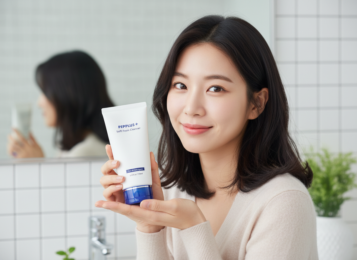 PEPPLUS+ - SOFT FOAM CLEANSER - Jemná čisticí pěna s peptidy a rostlinnými extrakty 150 ml