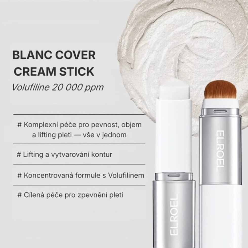 Elroel - Blanc Cover Cream Stick - Liftingový make-up ve sticku s kolagenem LIGHT 13 g