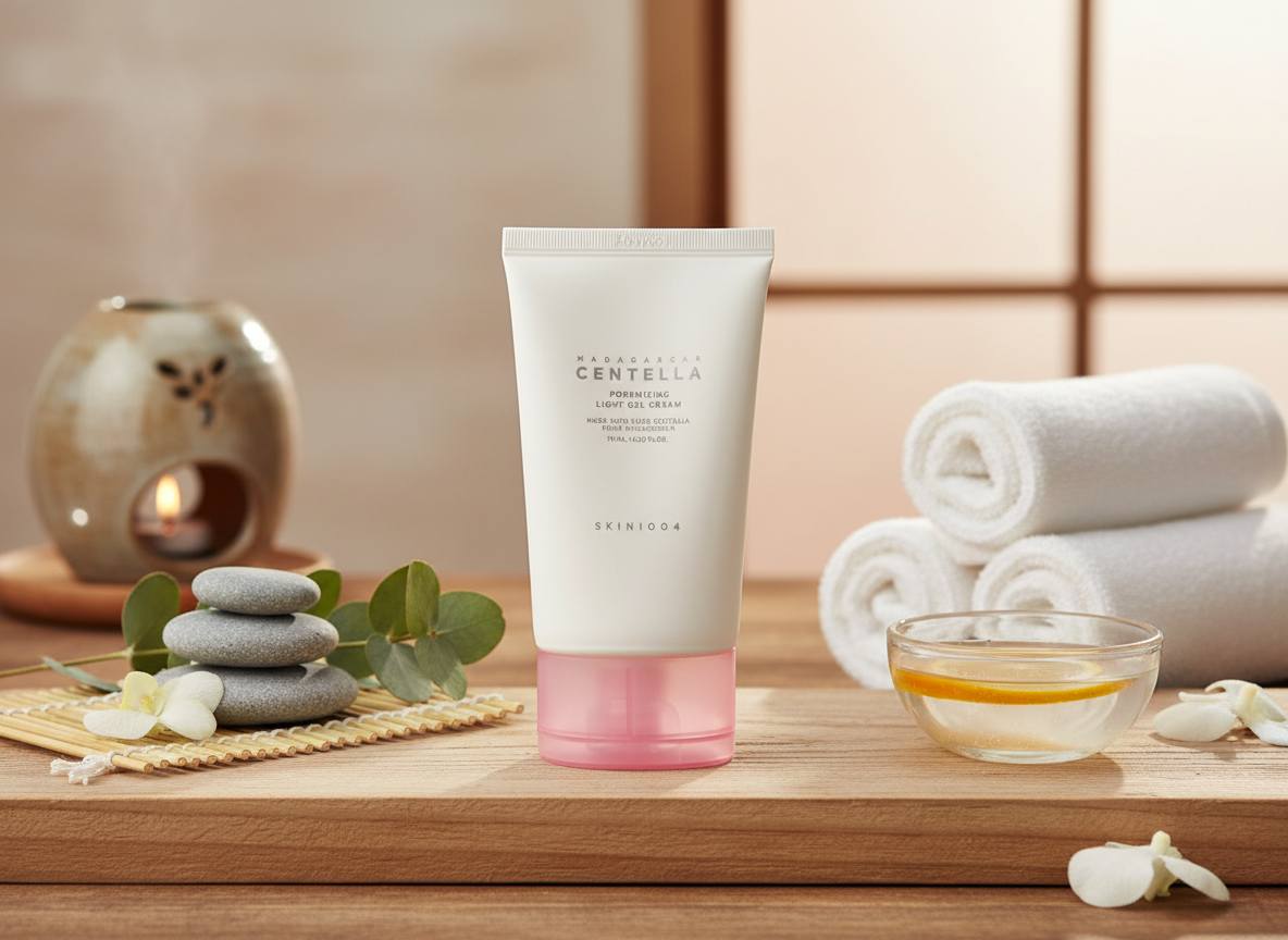 SKIN1004 - MADAGASCAR CENTELLA POREMIZING LIGHT GEL CREAM - Lehký gelový krém pro zjemnění pórů a zklidnění pleti 75 ml