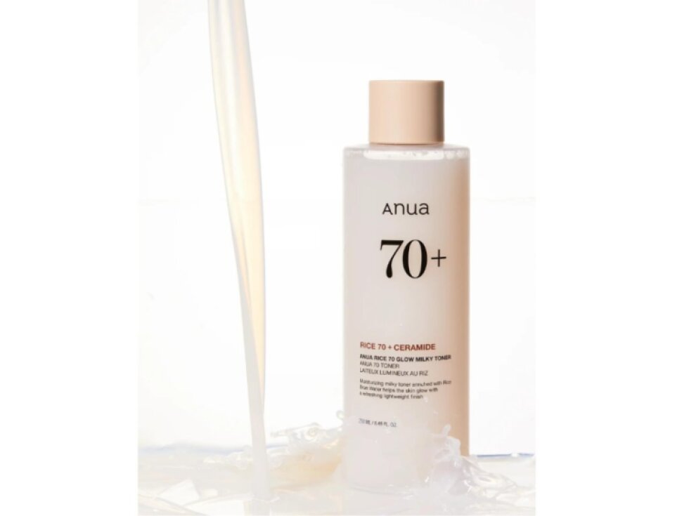 ANUA - RICE 70 GLOW MILKY TONER - Rozjasňující pleťový toner s rýžovým extraktem 250 ml