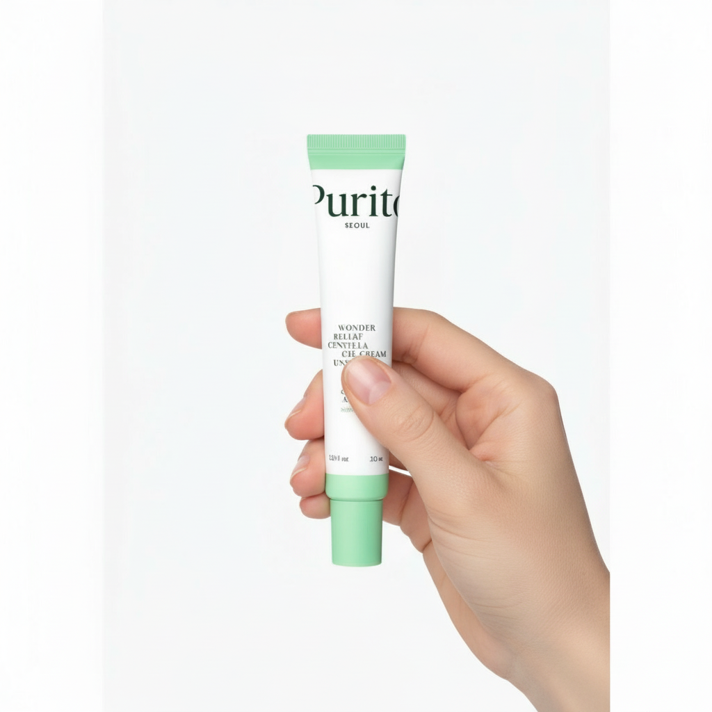 PURITO SEOUL - WONDER RELEAF CENTELLA EYE CREAM UNSCENTED - Zklidňující a posilující oční krém s pupečníkem asijským a peptidy bez parfemace 30 ml
