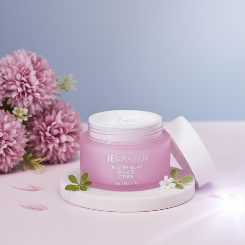 TERRAZEN - BLEMISH RELAX BARRIER CREAM - Zklidňující pečující krém proti zarudnutí, kuperóze a rosacee 50 ml