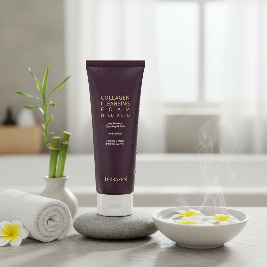 TERRAZEN - COLLAGEN CLEANSING FOAM - Jemná odličovací a čisticí pěna s kolagenem pro každodenní péči 140 ml