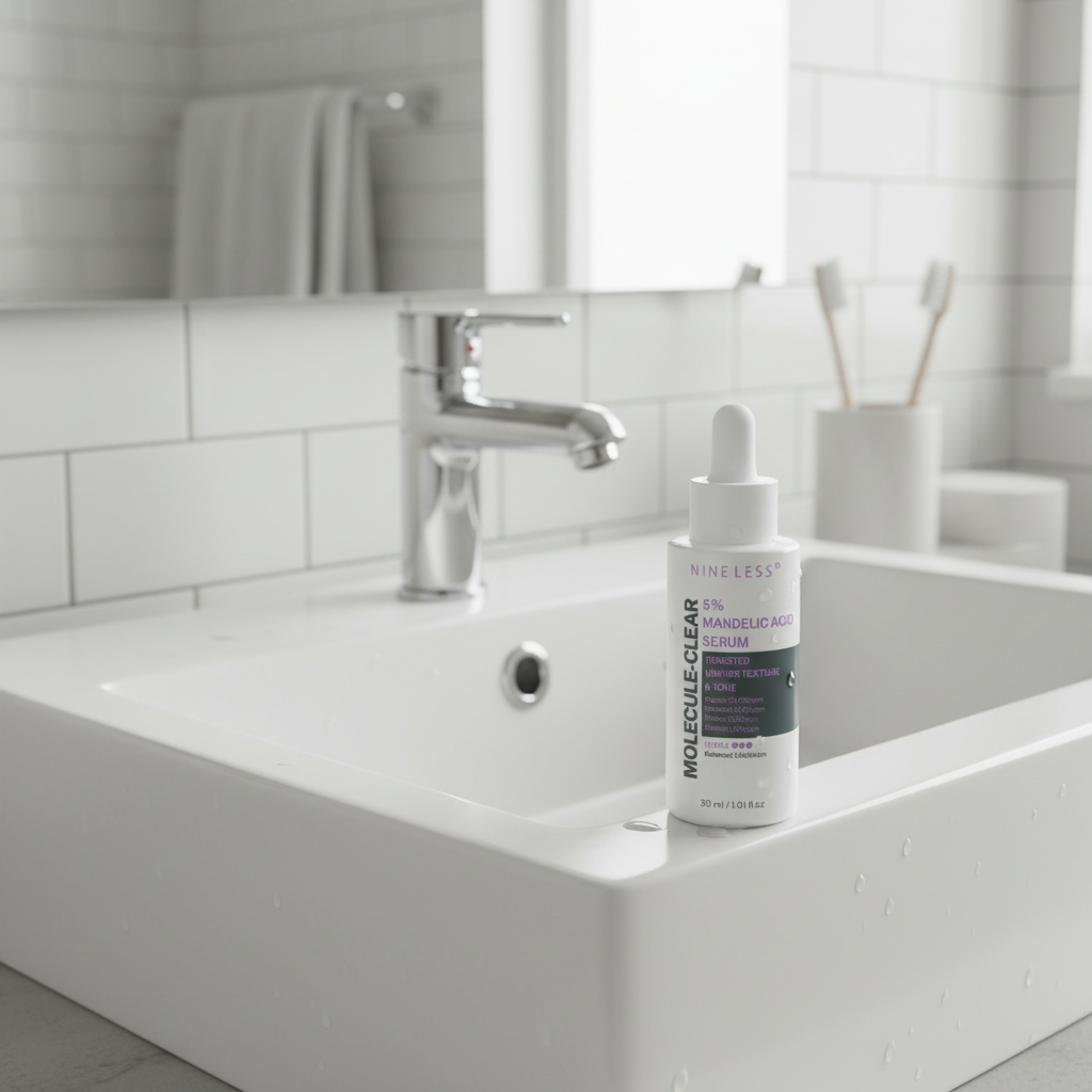 NINE LESS - MOLECULE CLEAR 5% MANDELIC ACID SERUM - Jemné exfoliační sérum s 5% kyselinou mandlovou pro citlivou a problematickou pleť 30 ml