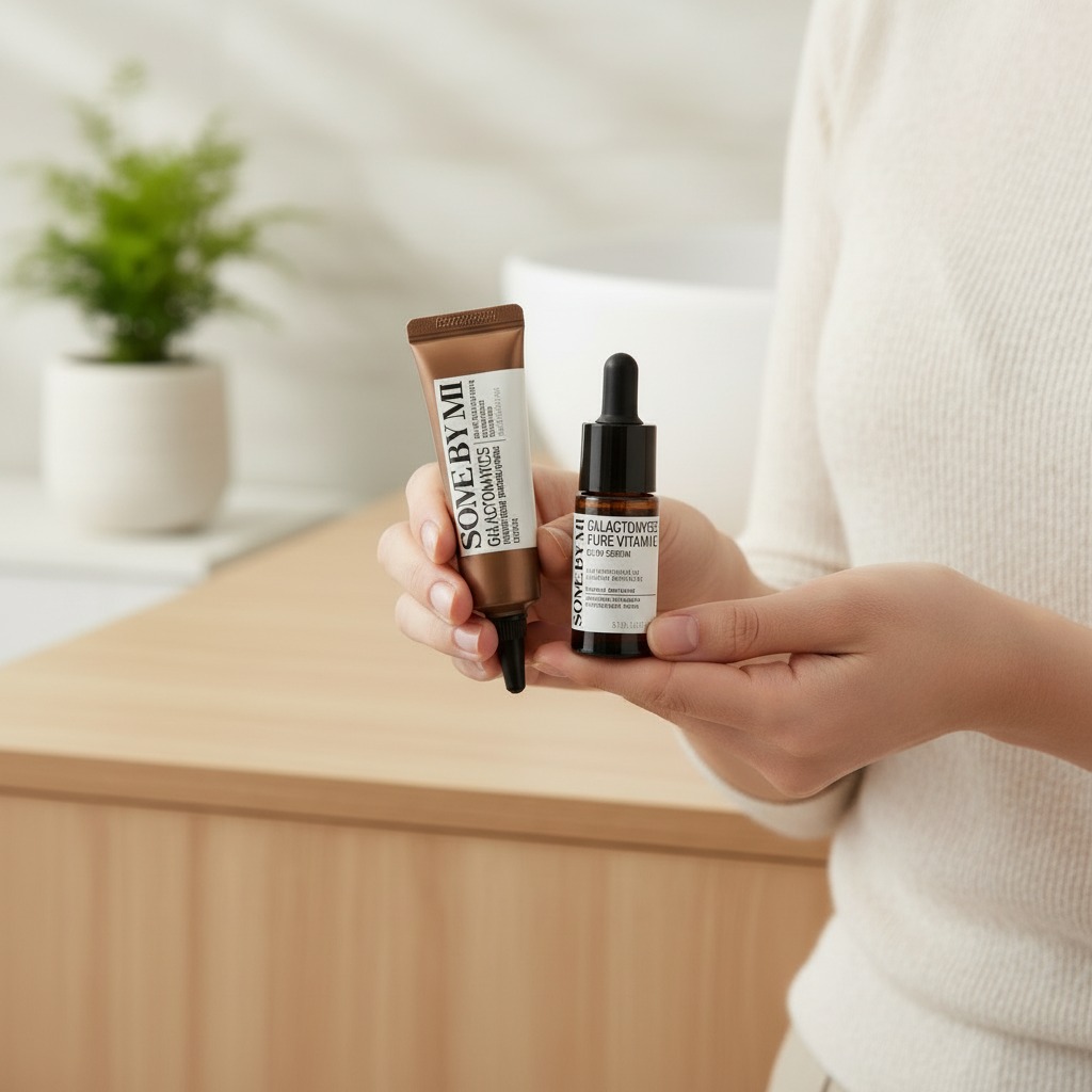 Some By Mi - Galactomyces Brightening Trial Kit - Zkušební sada pro rozjasnění, sjednocení a hydrataci pleti krém + sérum