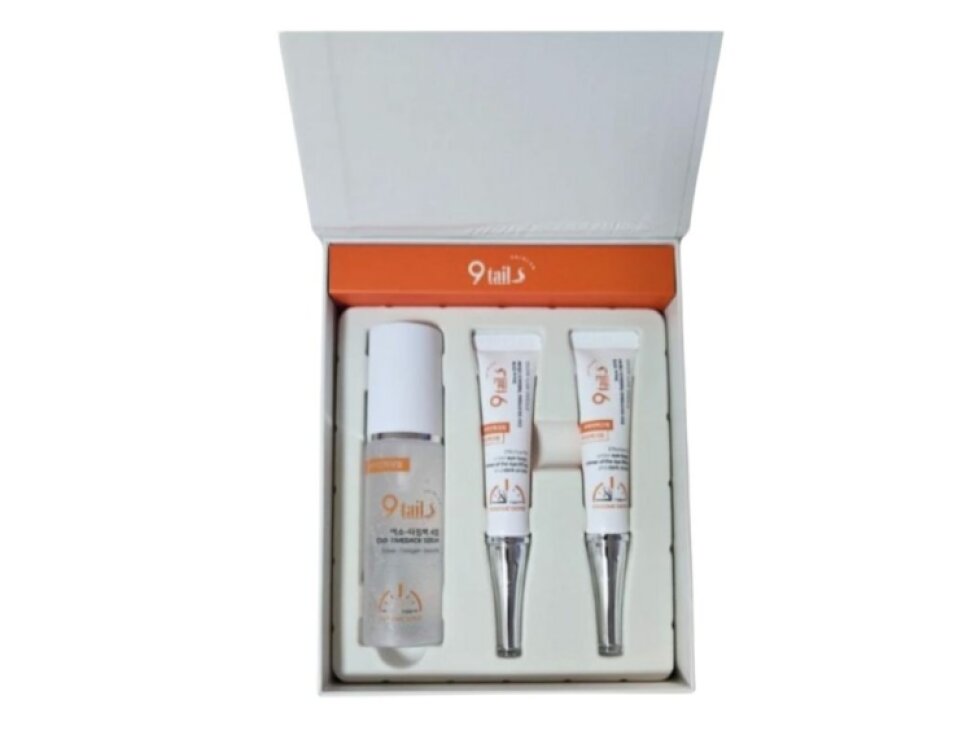 NINE TAILS - EXO-100 EYEBAG TIME BACK ANTI AGEING - Liftingový set na oční váčky a vrásky pod očima 2 x 15 ml + 60 ml