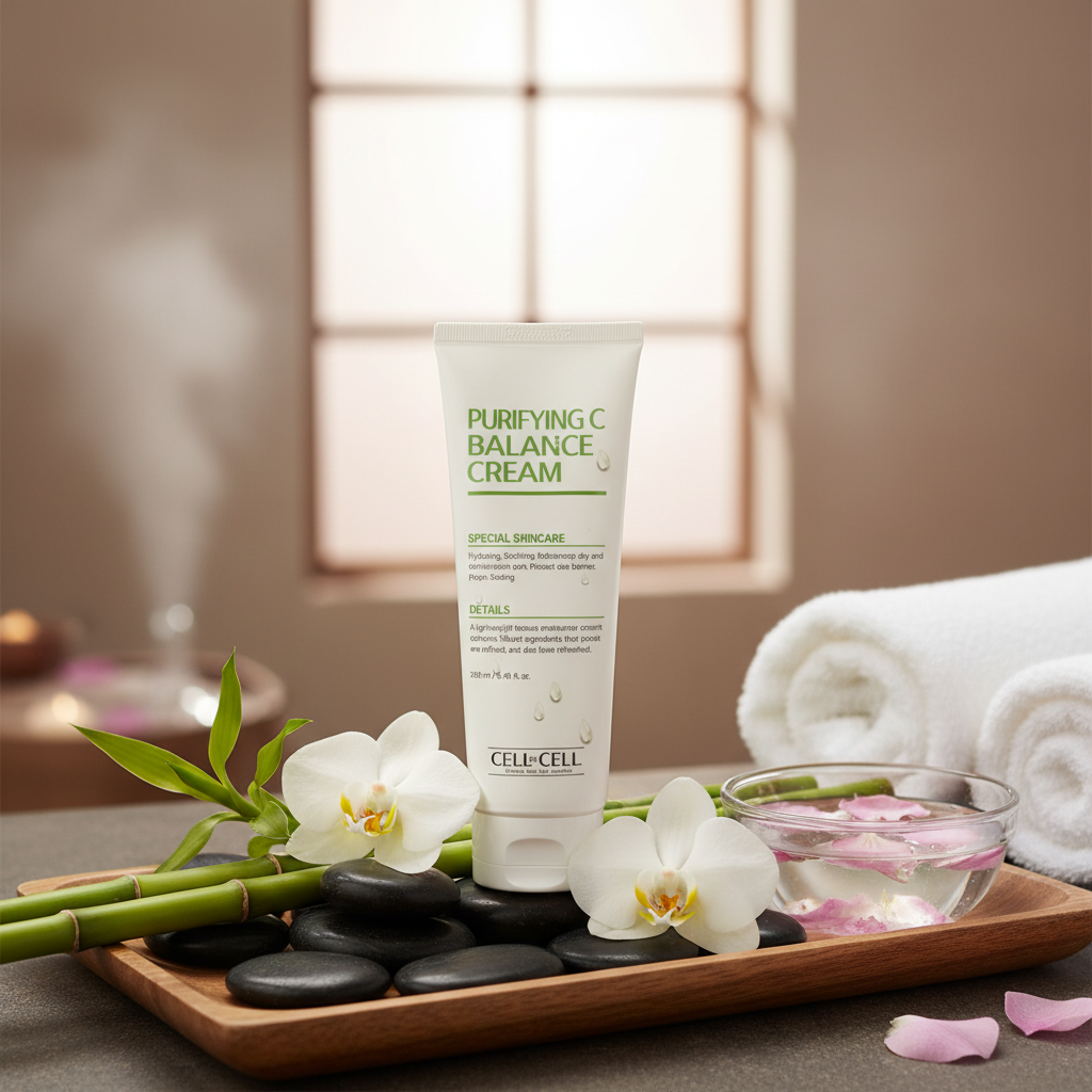 CELL BY CELL - PURIFYING C BALANCE CREAM - Pleťový krém pro vyváženou pokožku a proti akné 250 ml