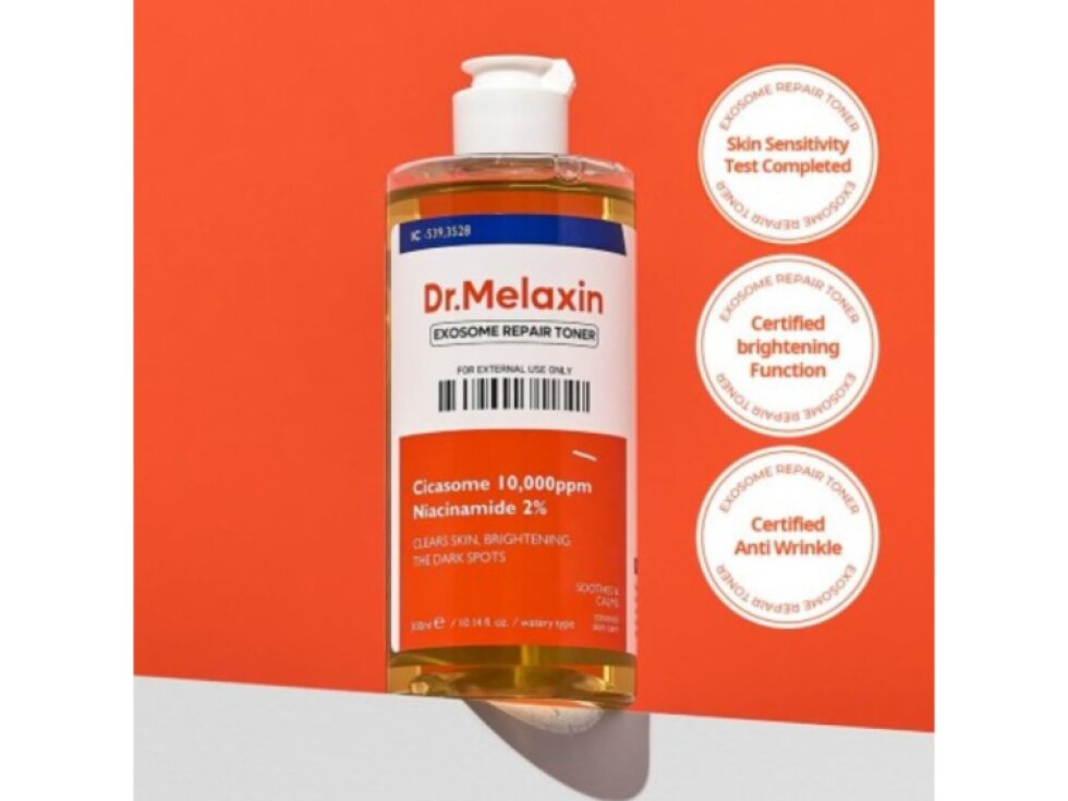 DR. MELAXIN - EXOSOME REPAIR TONER - Regenerační a zklidňující toner s Cica-Exosome technologií 300 ml
