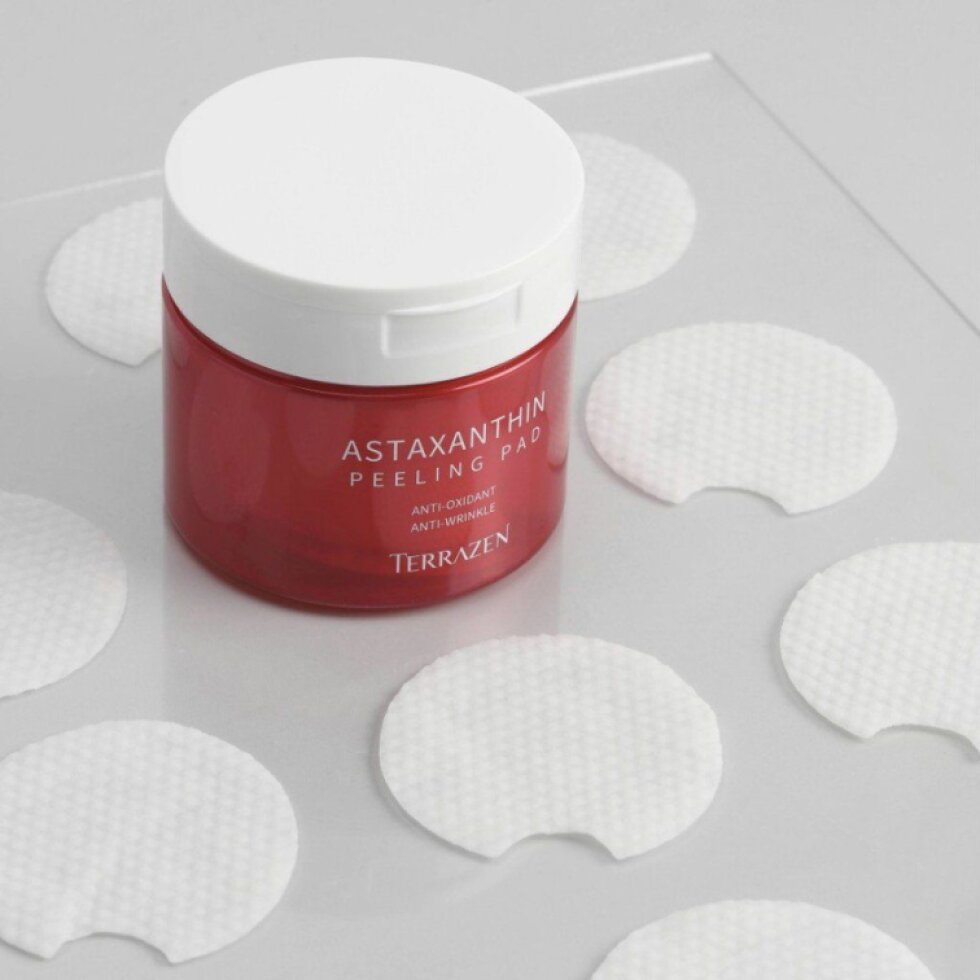 Terrazen - Astaxanthin Peeling Pad - Luxusní peelingové polštářky s astaxanthinem, bakuchiolem a PHA kyselinou 60 ks