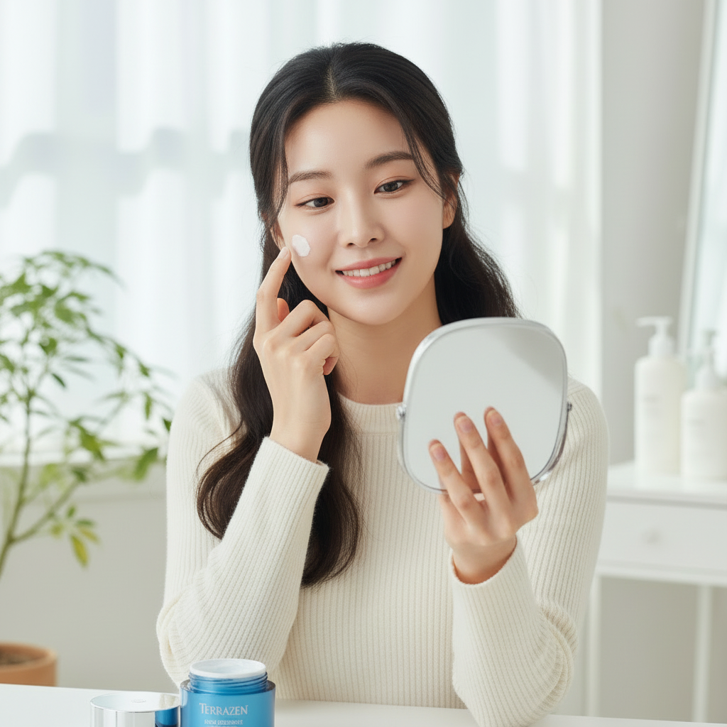 TERRAZEN - AQUA RECHARGE TREATMENT WHITENING SLEEPING MASK - Rozjasňující noční pleťová maska pro sjednocení tónu a hydrataci 80 ml