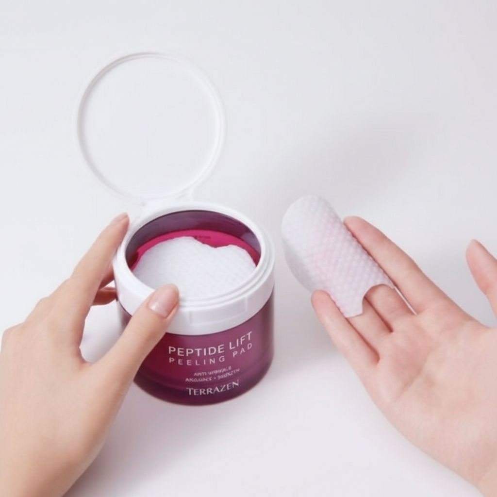 TERRAZEN - PEPTIDE LIFT PEELING PAD - Dvoufázové exfoliační peelingové tamponky s liftingovým efektem 60 ks