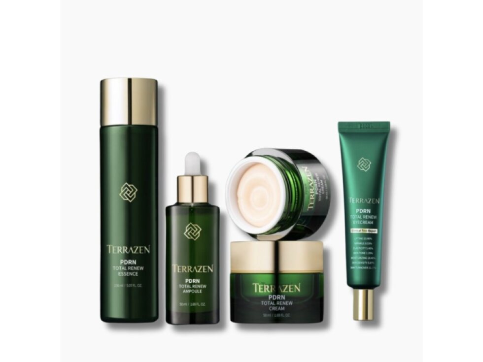 TERRAZEN - PDRN TOTAL RENEW - Luxusní regenerační péče s PDRN a kyselinou hyaluronovou pro obnovu a zpevnění pleti 4 produkty