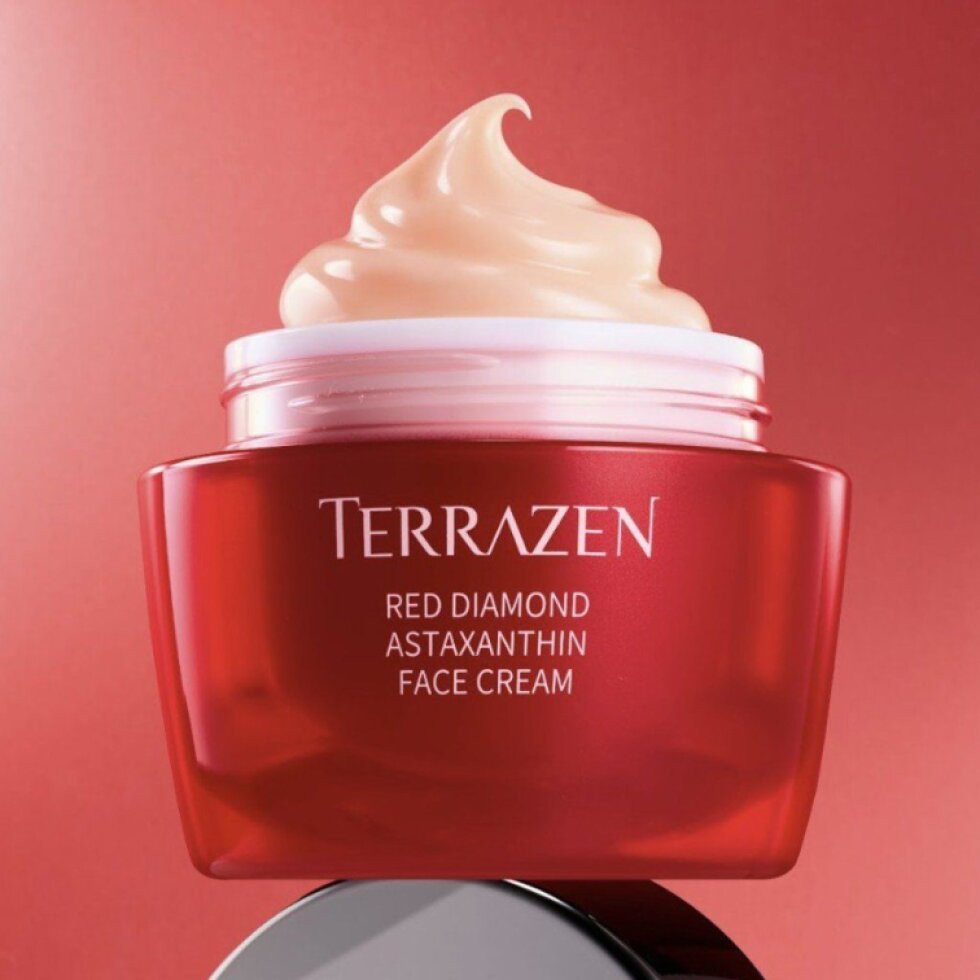Terrazen - Red Diamond Astaxanthin Face Cream - Luxusní omlazující pleťový krém s astaxanthinem, resveratrolem a ceramidy 50 ml