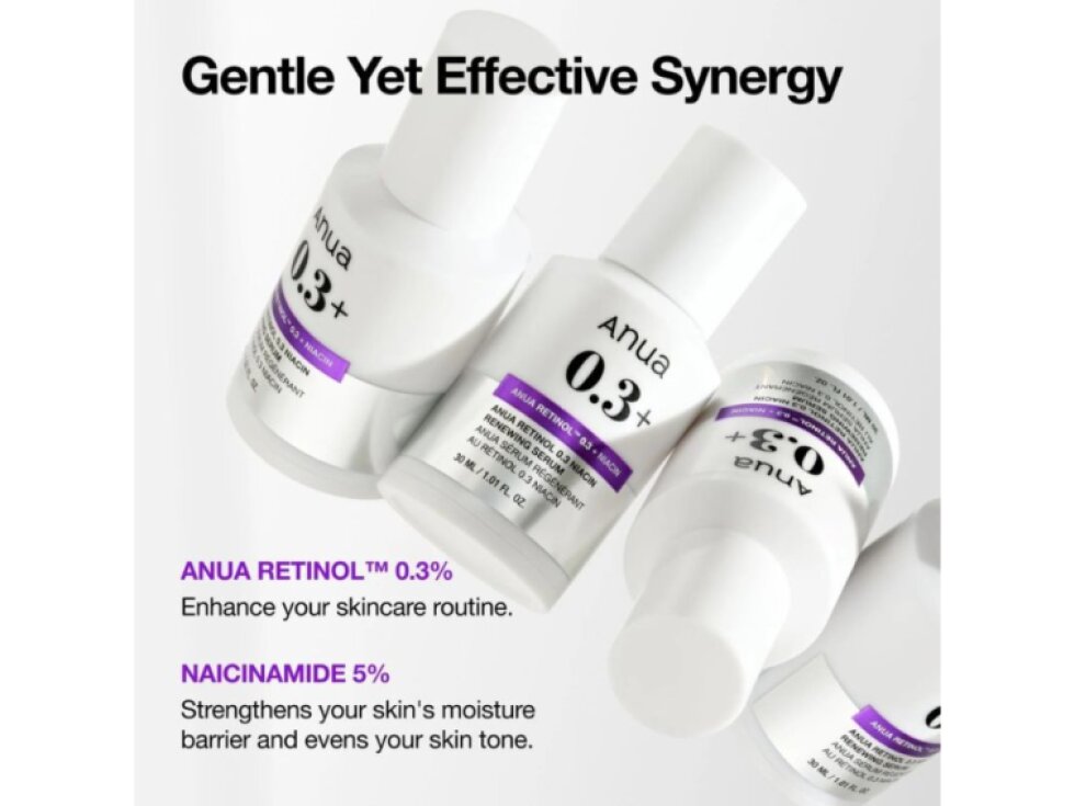 ANUA - RETINOL 0.3% + NIACIN RENEWING SERUM - Vysoce účinné obnovující sérum s nano retinolem a niacinamidem 30 ml