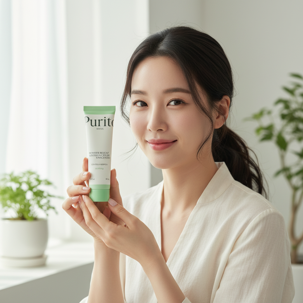 PURITO SEOUL - WONDER RELEAF CENTELLA CREAM UNSCENTED - Zklidňující krém s Centellou pro citlivou a aknózní pleť bez parfemace 50 ml