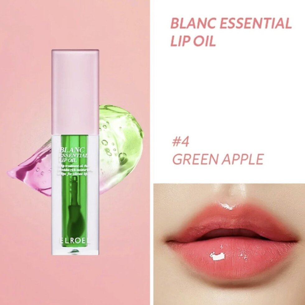 Elroel - Blanc Essential Lip Oil #04 Green Apple - Vyživující olej na rty 4.5 ml