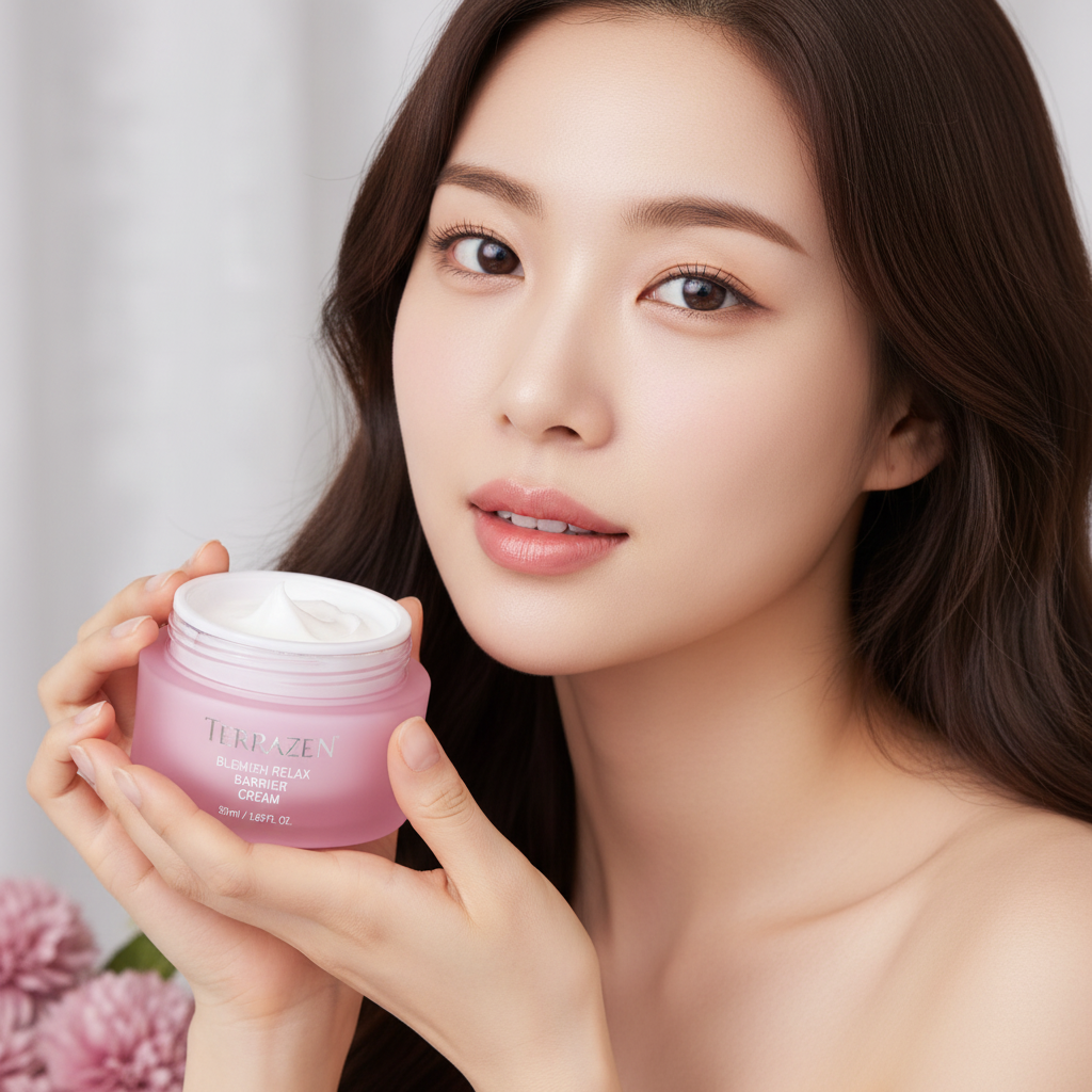 TERRAZEN - BLEMISH RELAX BARRIER CREAM - Zklidňující pečující krém proti zarudnutí, kuperóze a rosacee 50 ml