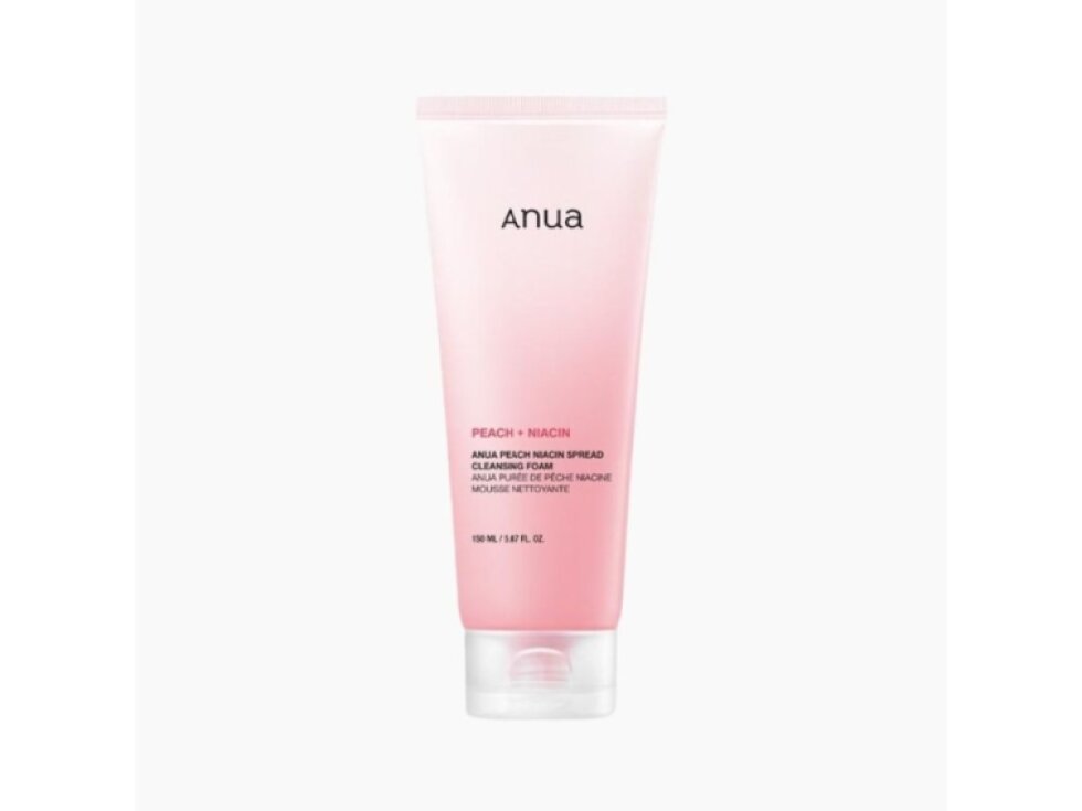 ANUA - PEACH NIACIN SPREAD CLEANSING FOAM - Jemná rozjasňující čisticí pěna s broskví a niacinamidem 150 ml