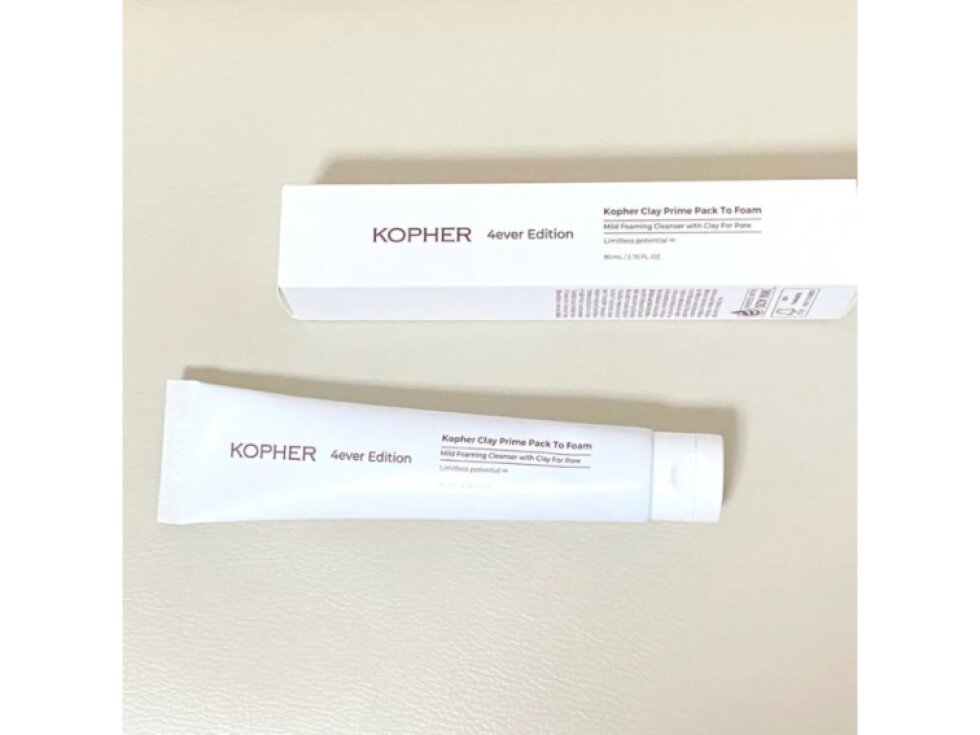 KOPHER - CLAY PRIME PACK TO FOAM - 2v1 jílová maska a čisticí pěna pro hloubkové čištění pórů a regulaci mazu 80 ml