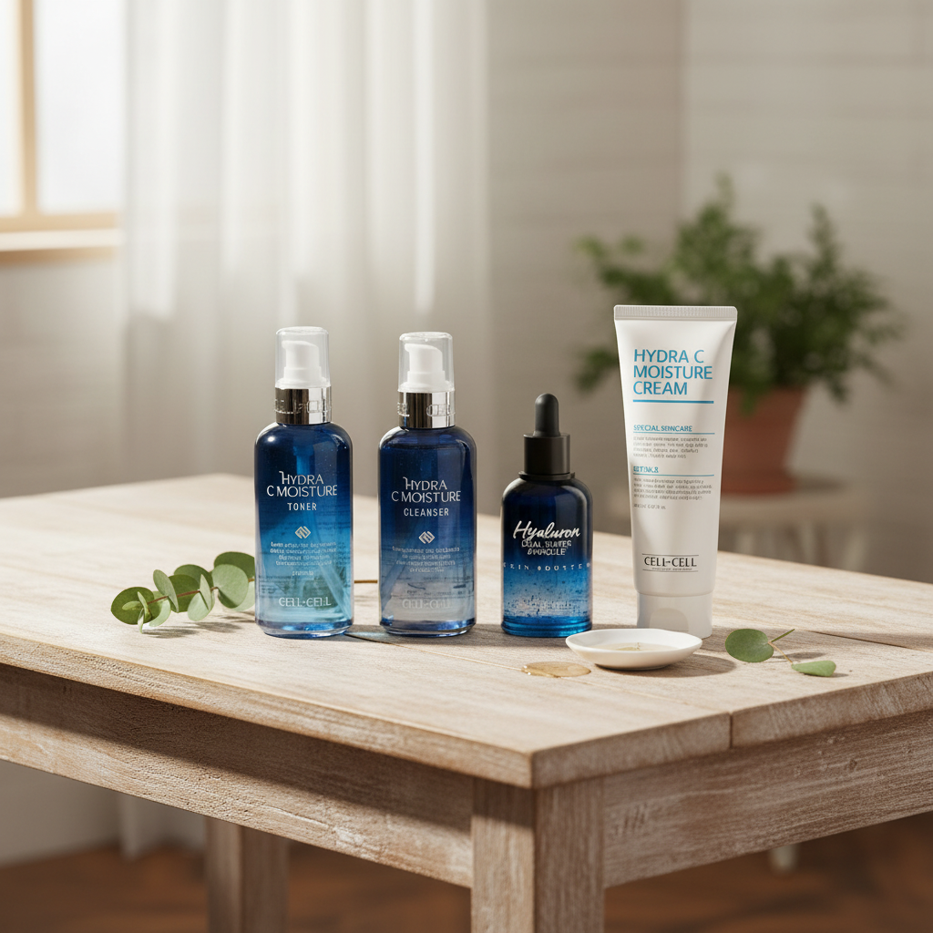 CELL BY CELL - HYDRA C MOISTURE SADA - Intenzivní hydratační sada pro suchou a dehydratovanou pleťi 4 produkty