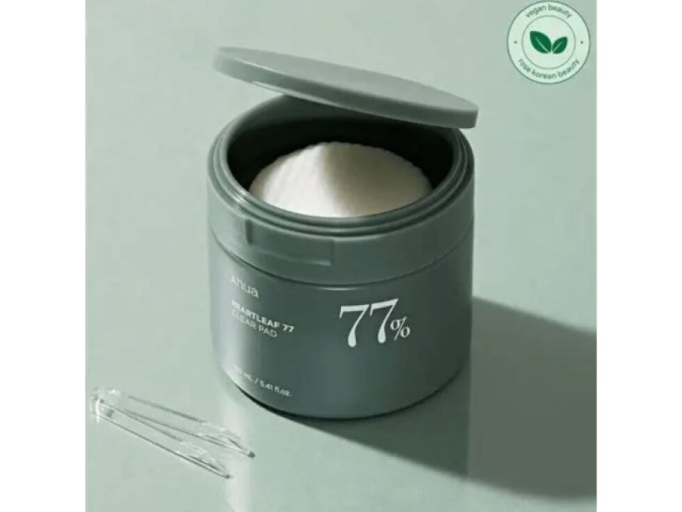 ANUA - HEARTLEAF 77% CLEAR PAD - Zklidňující a jemně exfoliační tamponky s 77 % extraktem z houttuynie srdčité 70 ks