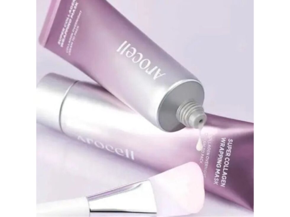AROCELL - SUPER COLLAGEN WRAPPING MASK - Slupovací kolagenová maska pro okamžitý glass skin efekt 80 ml